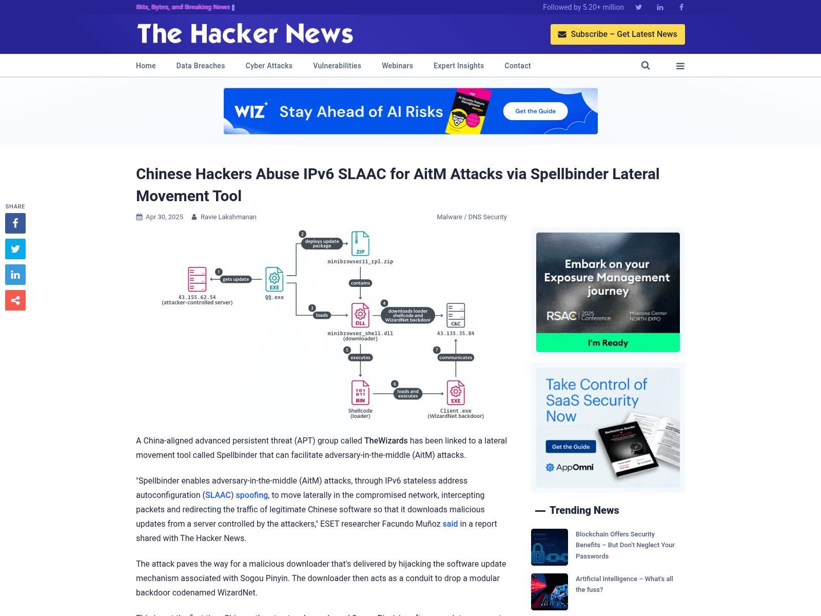 Chinese Hackers Abuse IPv6 SLAAC for AitM Attacks via Spellbinder Lateral Movement Tool