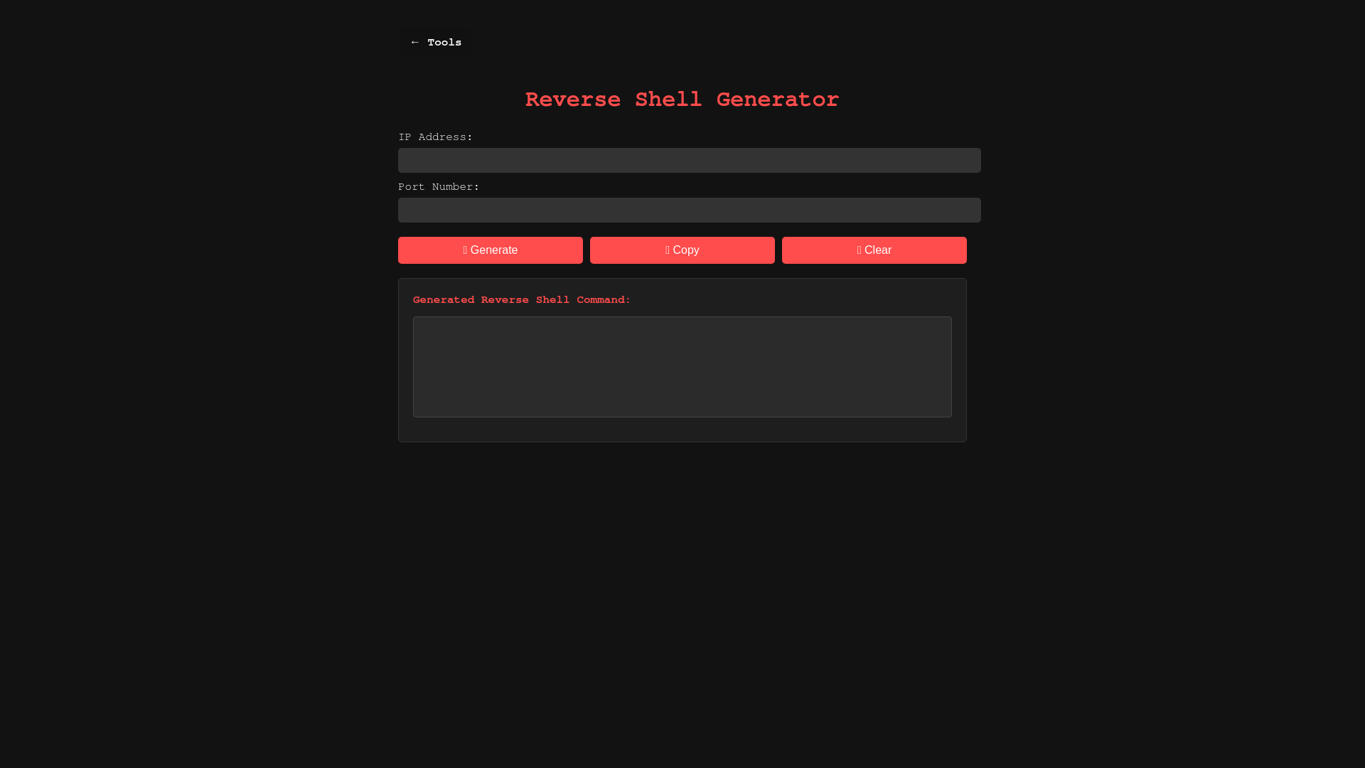 Reverse Shell Generator