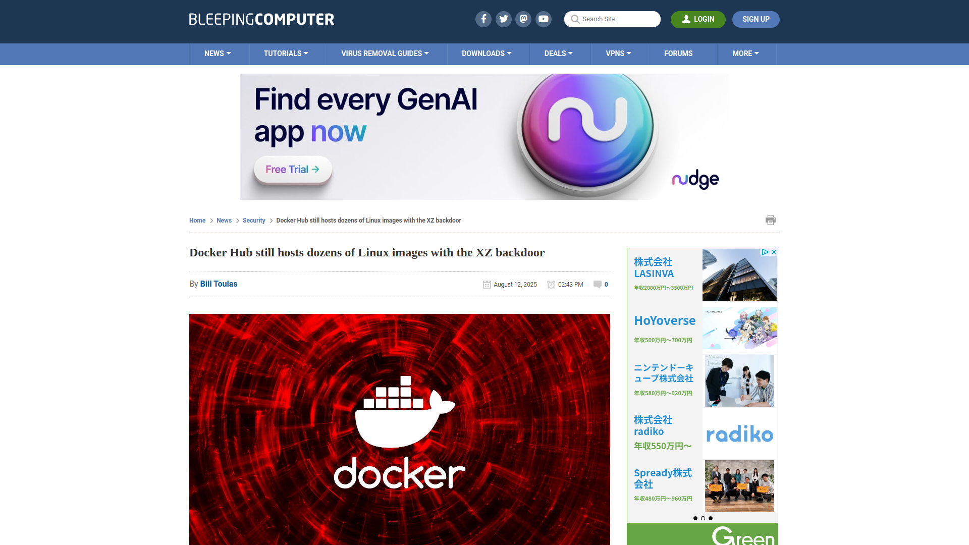 Docker Hub still hosts dozens of Linux images with the XZ backdoor