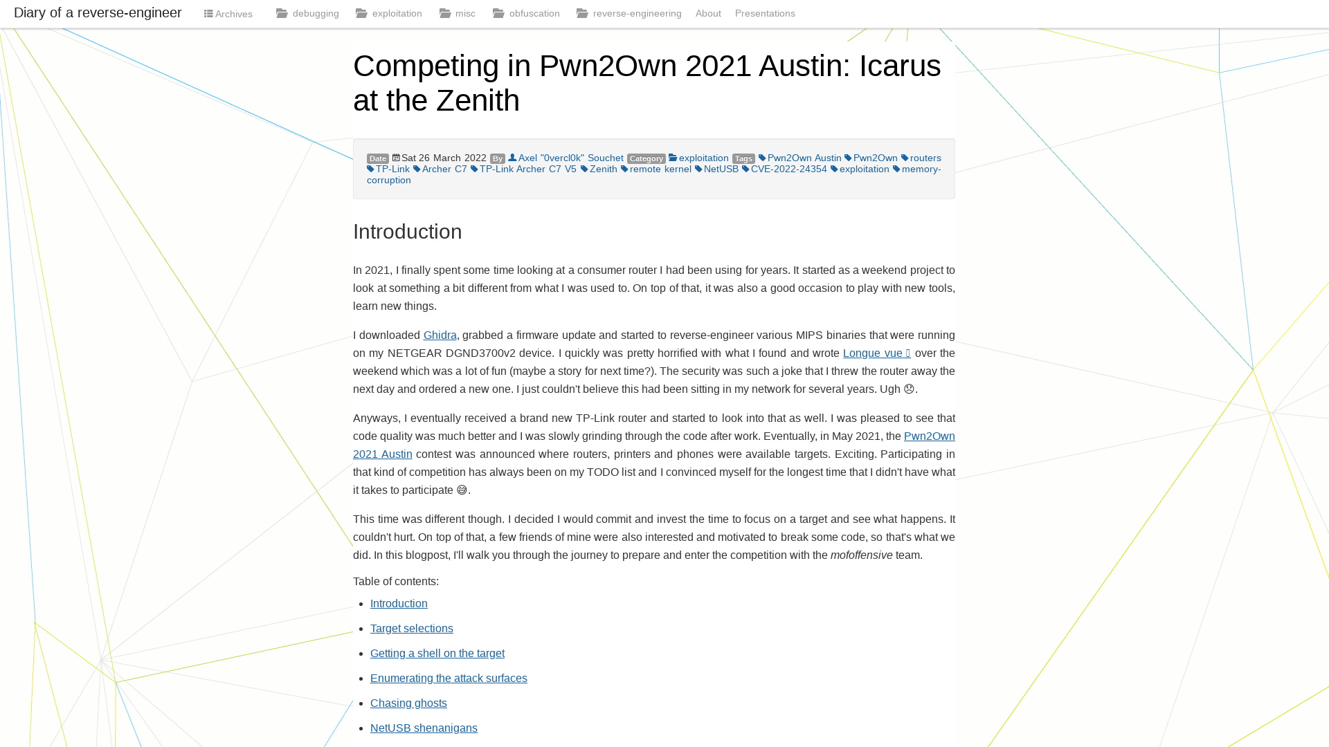 Competing in Pwn2Own 2021 Austin: Icarus at the Zenith