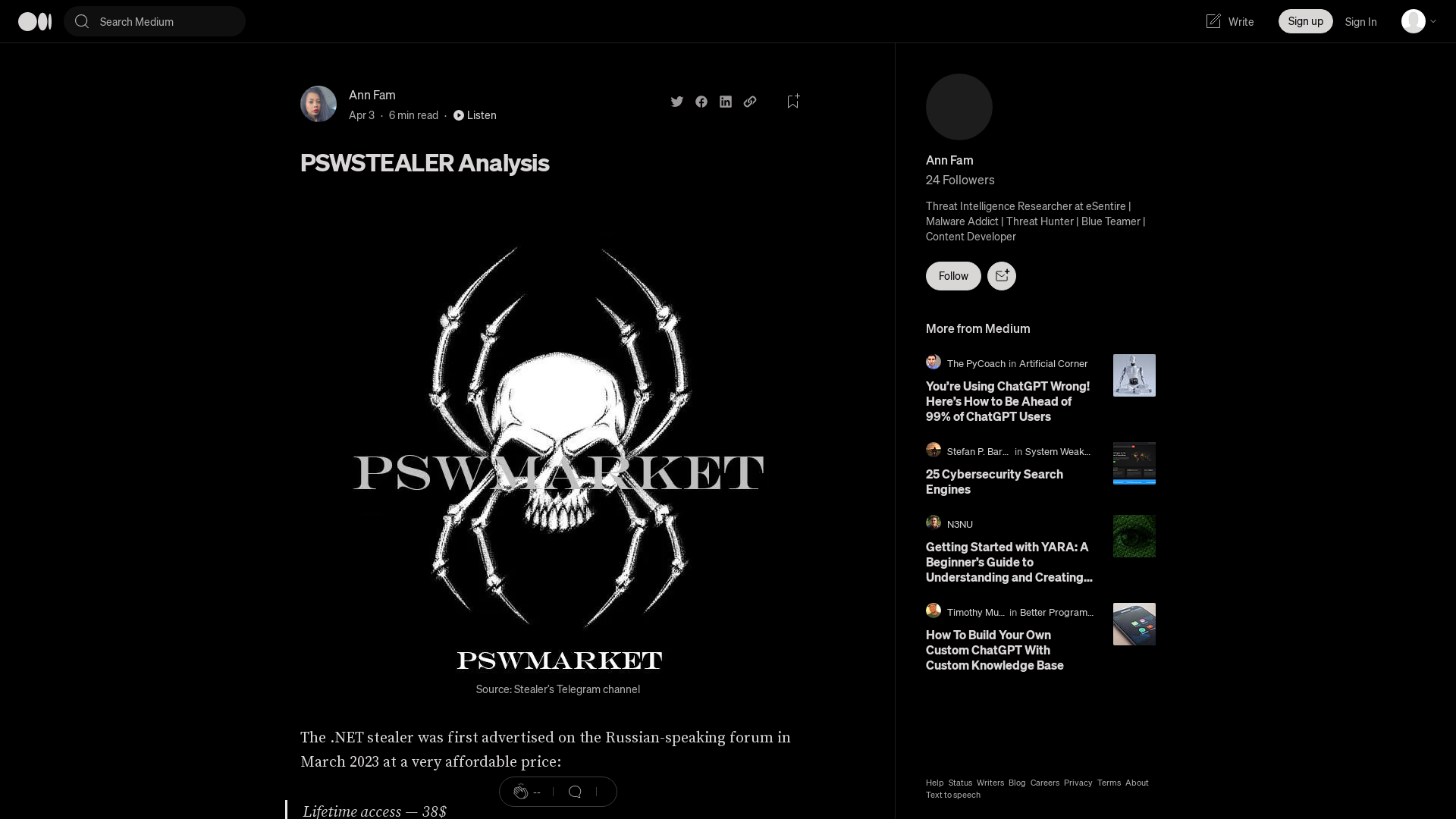 PSWSTEALER Analysis. The .NET stealer was first advertised… | by Ann Fam | Apr, 2023 | Medium