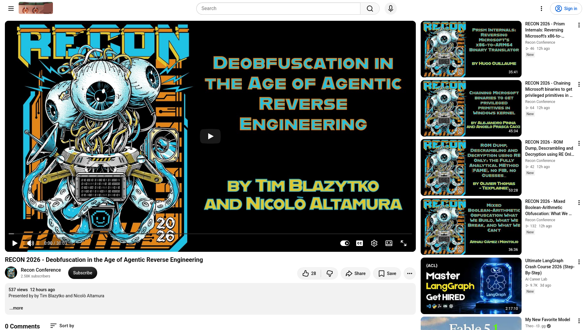RECON 2026 - Deobfuscation in the Age of Agentic Reverse Engineering - YouTube