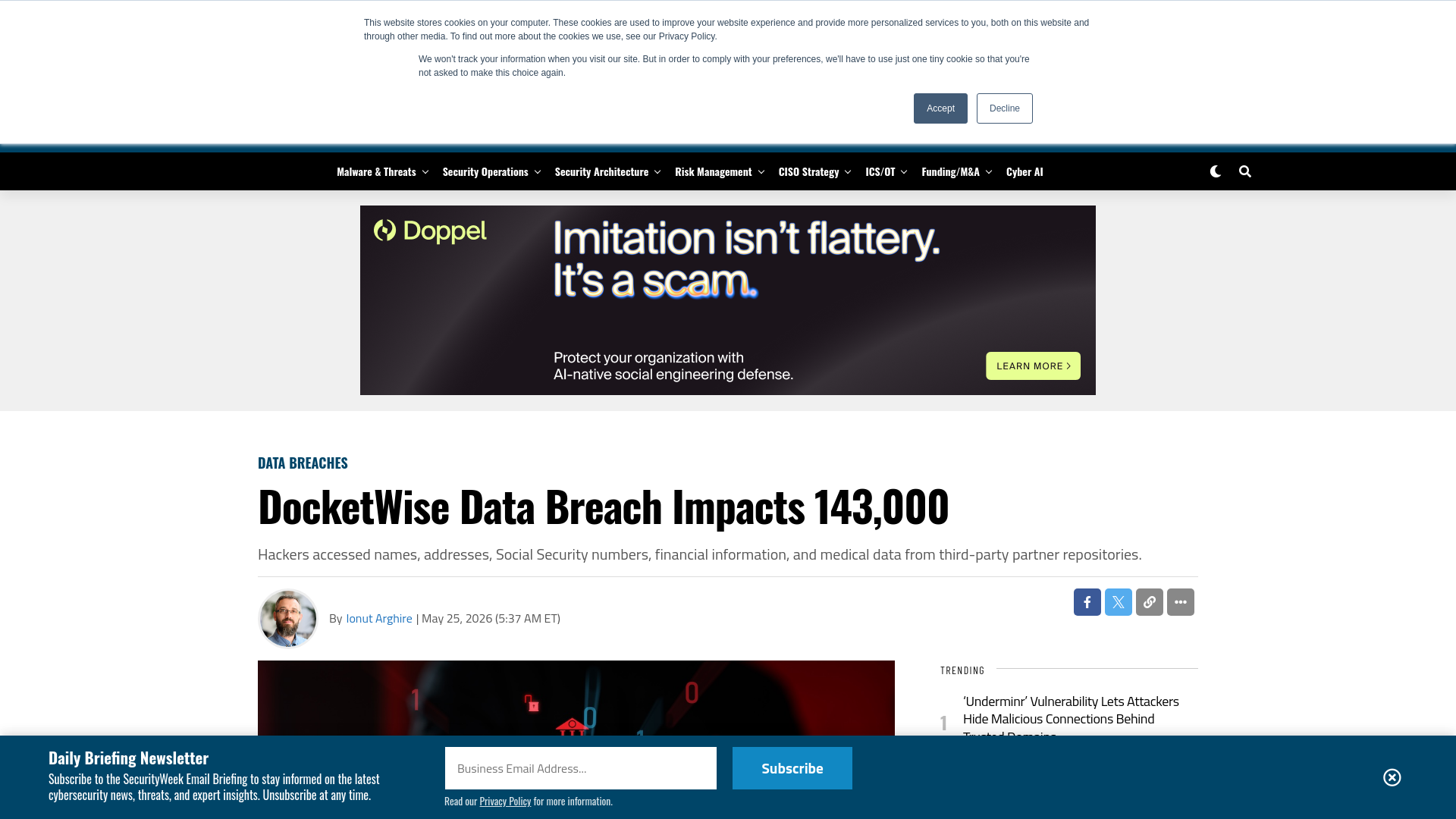 DocketWise Data Breach Impacts 143,000 - SecurityWeek