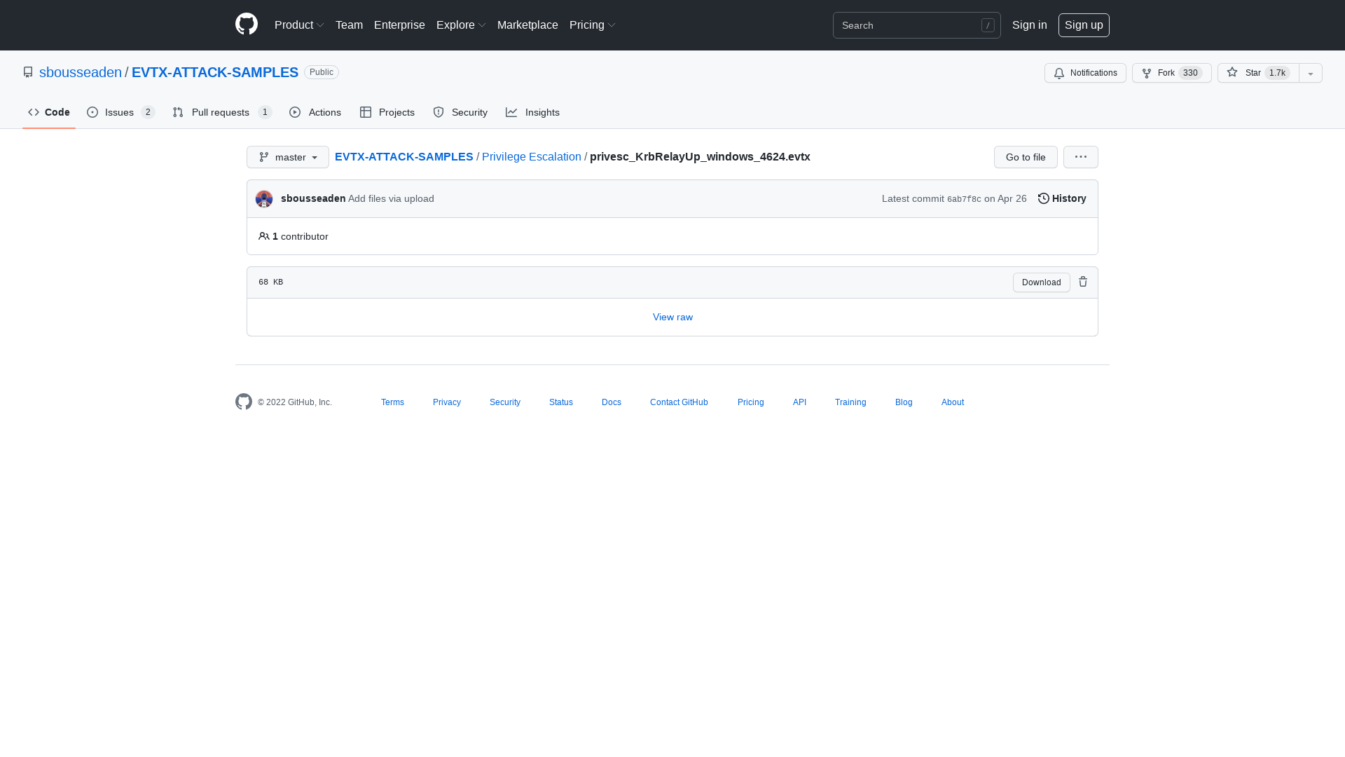 EVTX-ATTACK-SAMPLES/privesc_KrbRelayUp_windows_4624.evtx at master · sbousseaden/EVTX-ATTACK-SAMPLES · GitHub