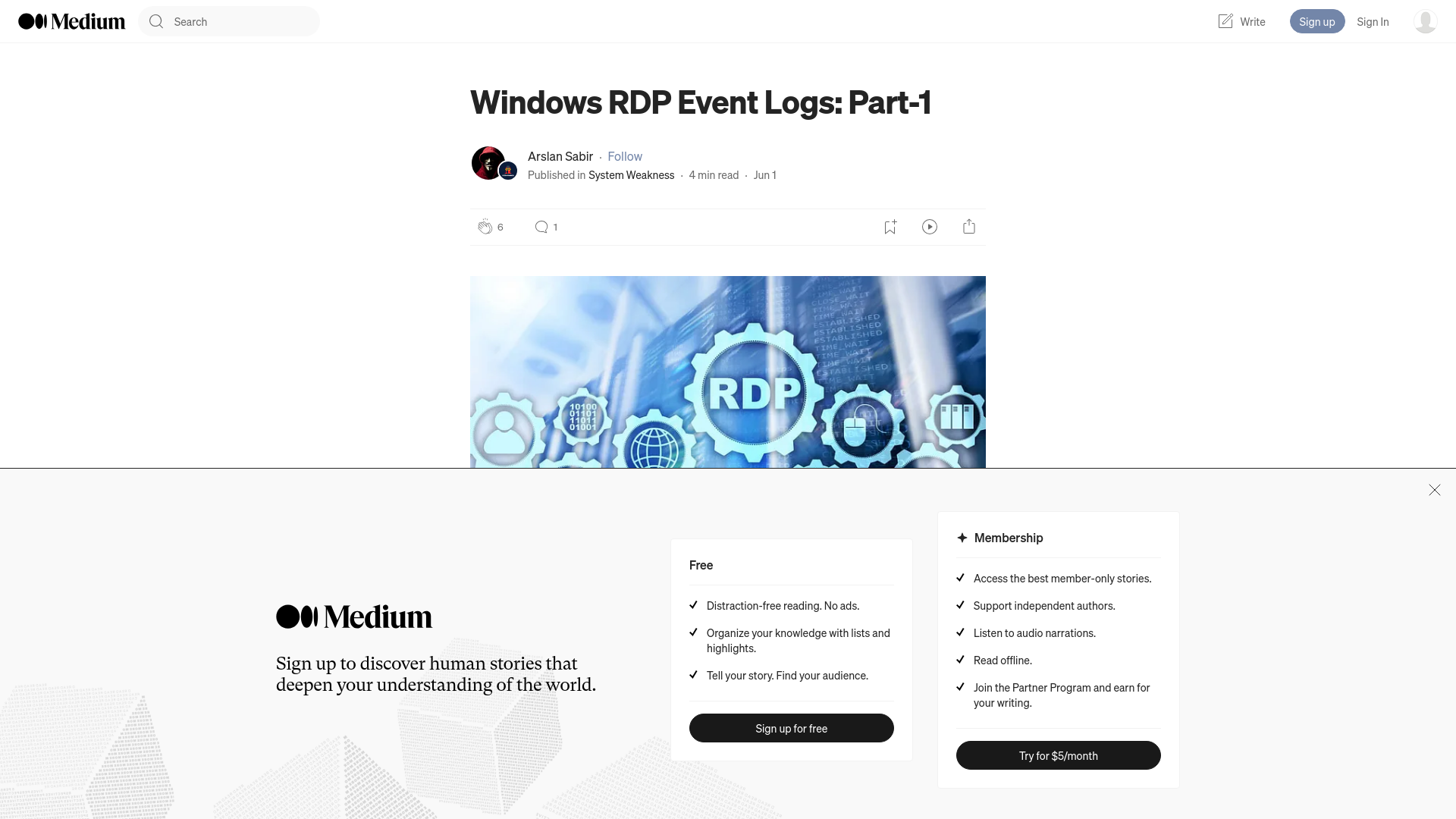 Windows RDP Event Logs: Part-1. Remote Desktop Protocol (RDP) is a… | by Arslan Sabir | System Weakness