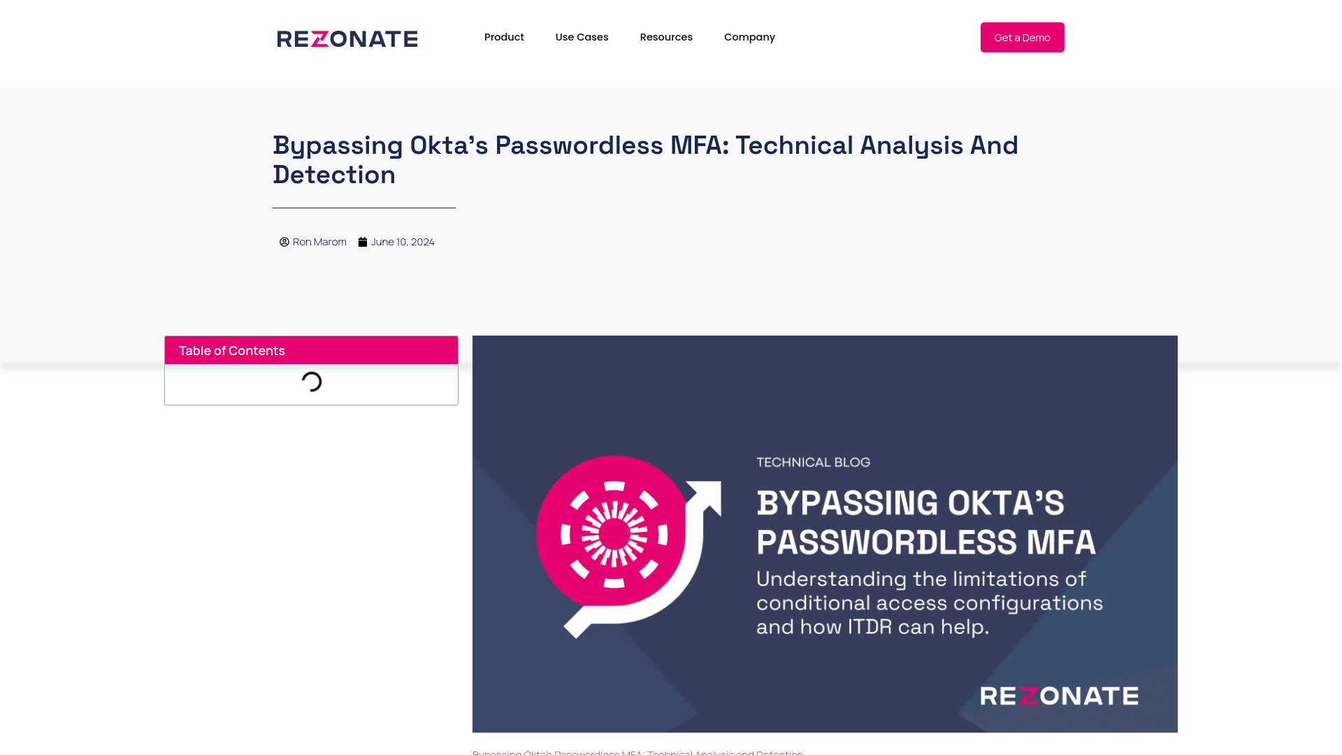 Bypassing Okta’s Passwordless MFA: Technical Analysis and Detection - Rezonate