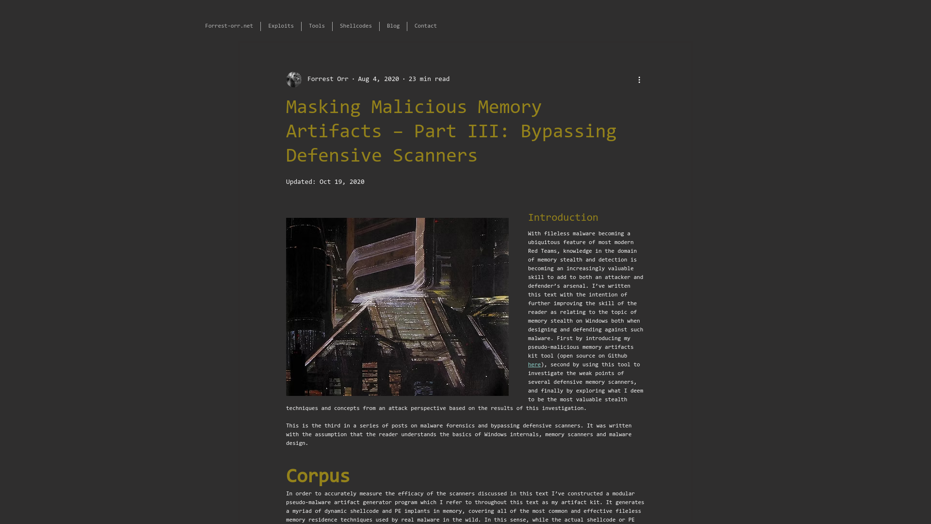 Masking Malicious Memory Artifacts – Part III: Bypassing Defensive Scanners