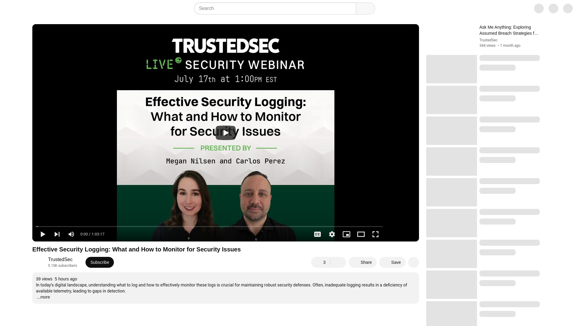 Effective Security Logging: What and How to Monitor for Security Issues - YouTube