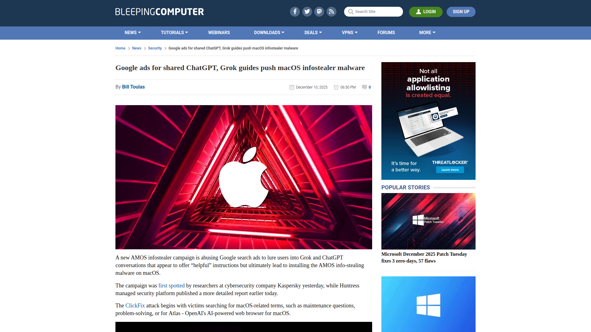 Google ads for shared ChatGPT, Grok guides push macOS infostealer malware