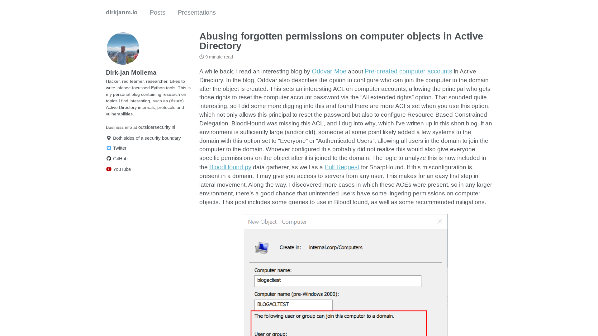 Abusing forgotten permissions on computer objects in Active Directory - dirkjanm.io