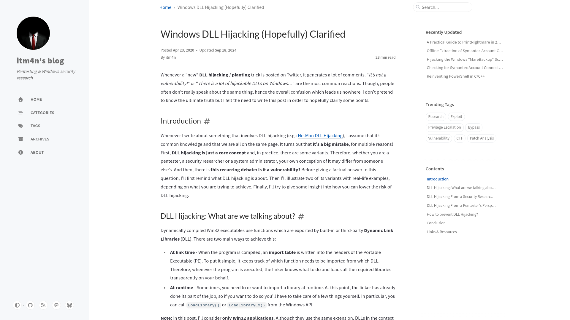 Windows DLL Hijacking (Hopefully) Clarified | itm4n's blog
