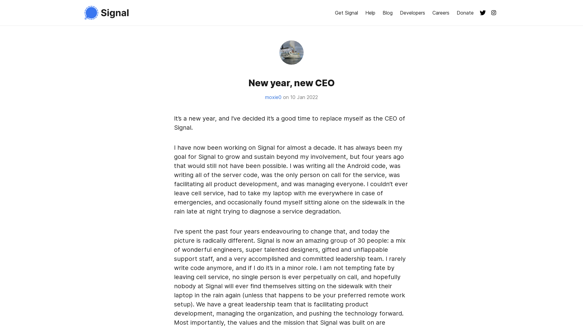 Signal >> Blog >> New year, new CEO