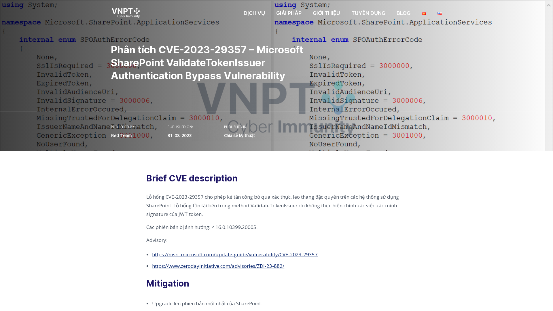 Phân tích CVE-2023-29357 - Microsoft SharePoint ValidateTokenIssuer Authentication Bypass Vulnerability - VNPT Cyber Immunity