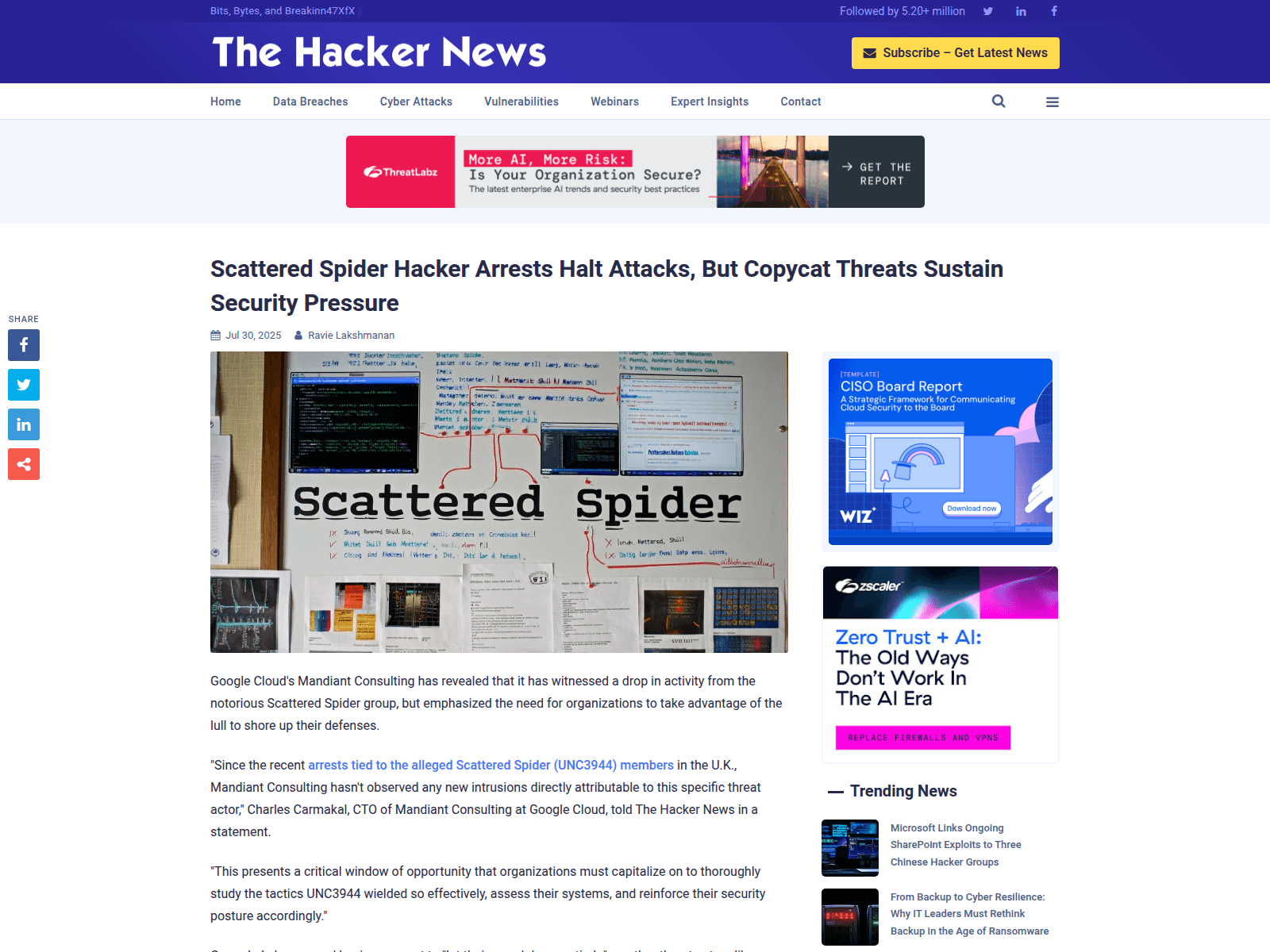 Scattered Spider Hacker Arrests Halt Attacks, But Copycat Threats Sustain Security Pressure