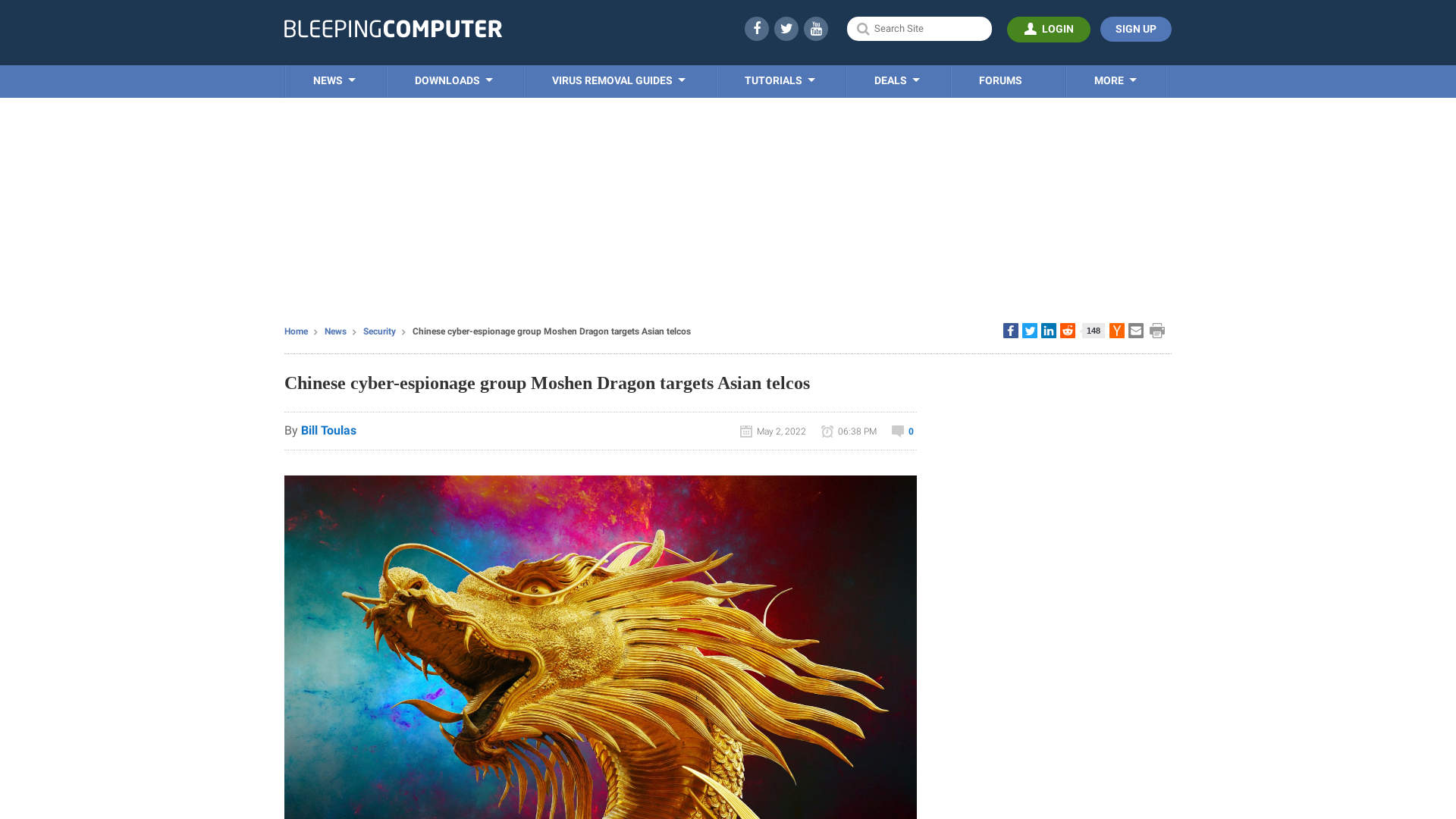 Chinese cyber-espionage group Moshen Dragon targets Asian telcos