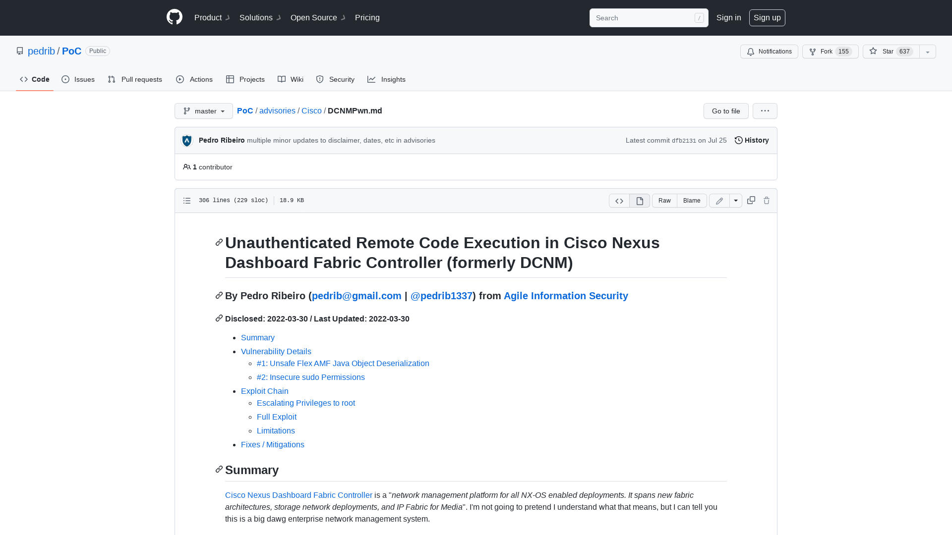 PoC/DCNMPwn.md at master · pedrib/PoC · GitHub