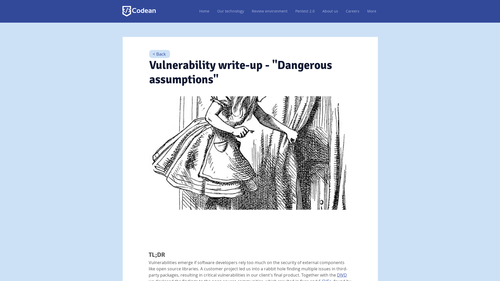 Vulnerability write-up - "Dangerous assumptions"