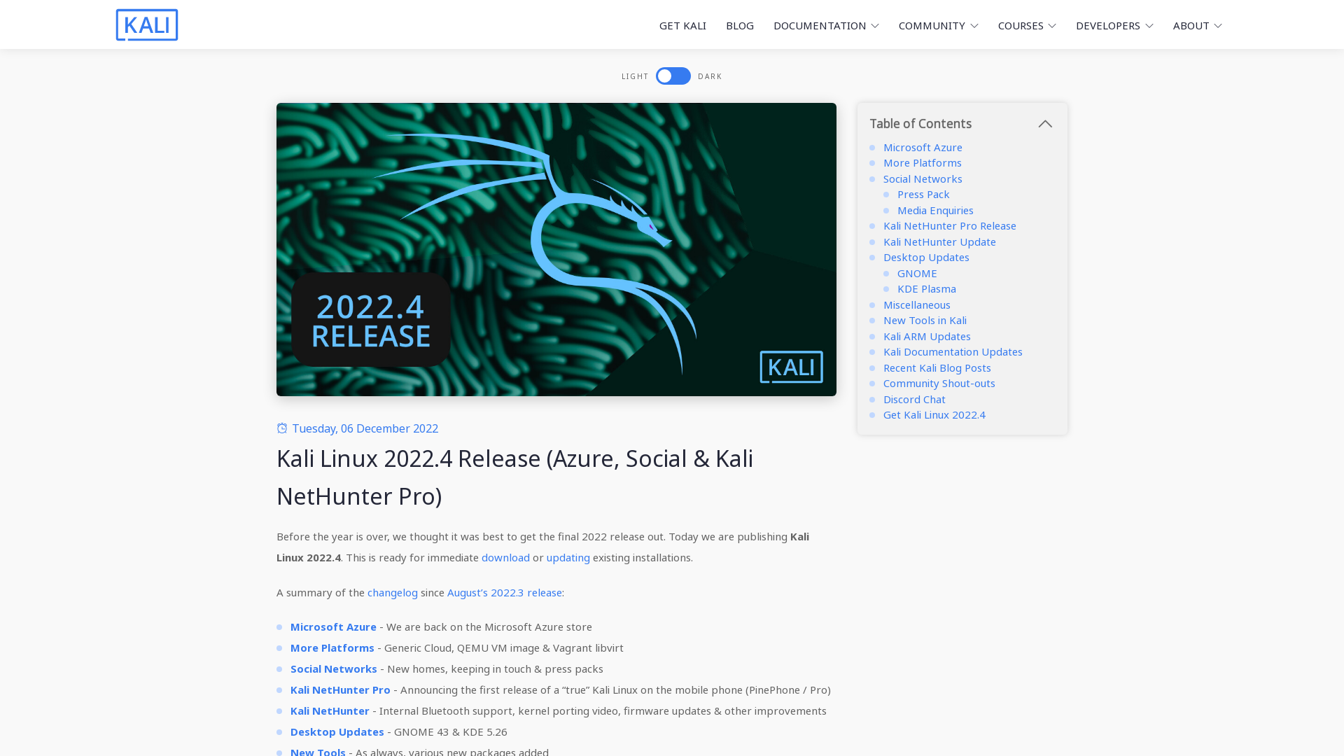 Kali Linux 2022.4 Release (Azure, Social & Kali NetHunter Pro) | Kali Linux Blog