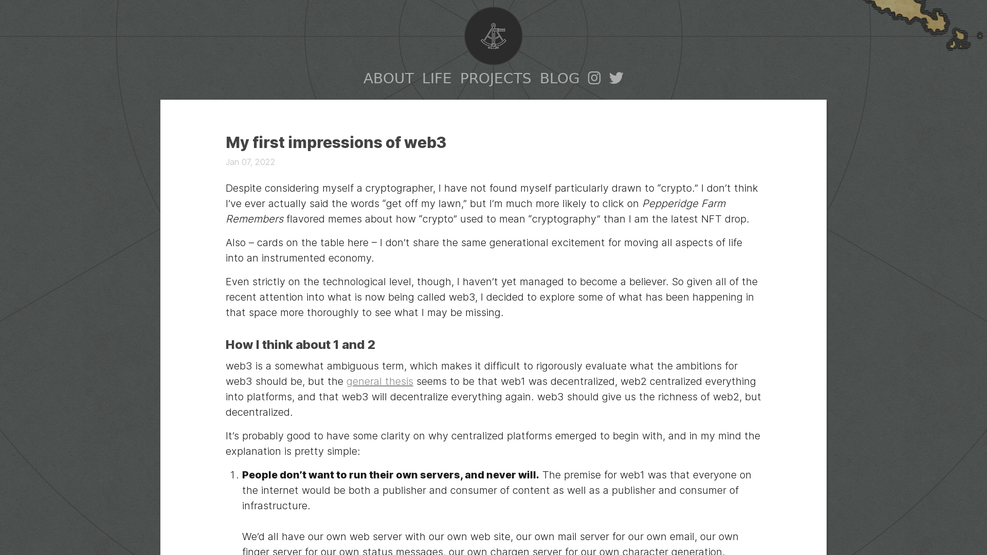 Moxie Marlinspike >> Blog >> My first impressions of web3