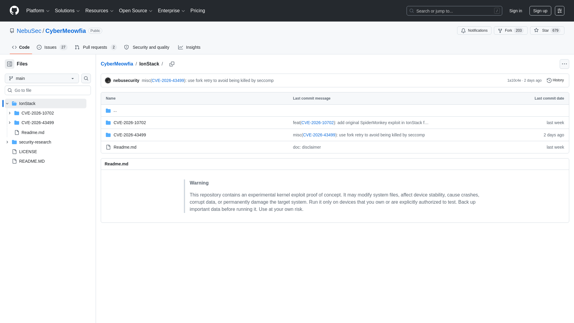 CyberMeowfia/IonStack at main · NebuSec/CyberMeowfia · GitHub