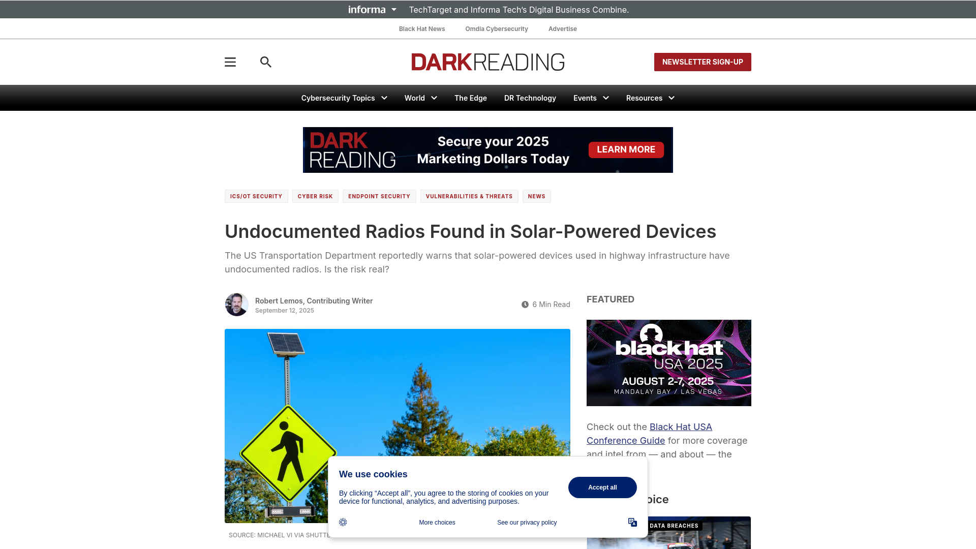 Undocumented Radios Found in Solar-Powered Devices