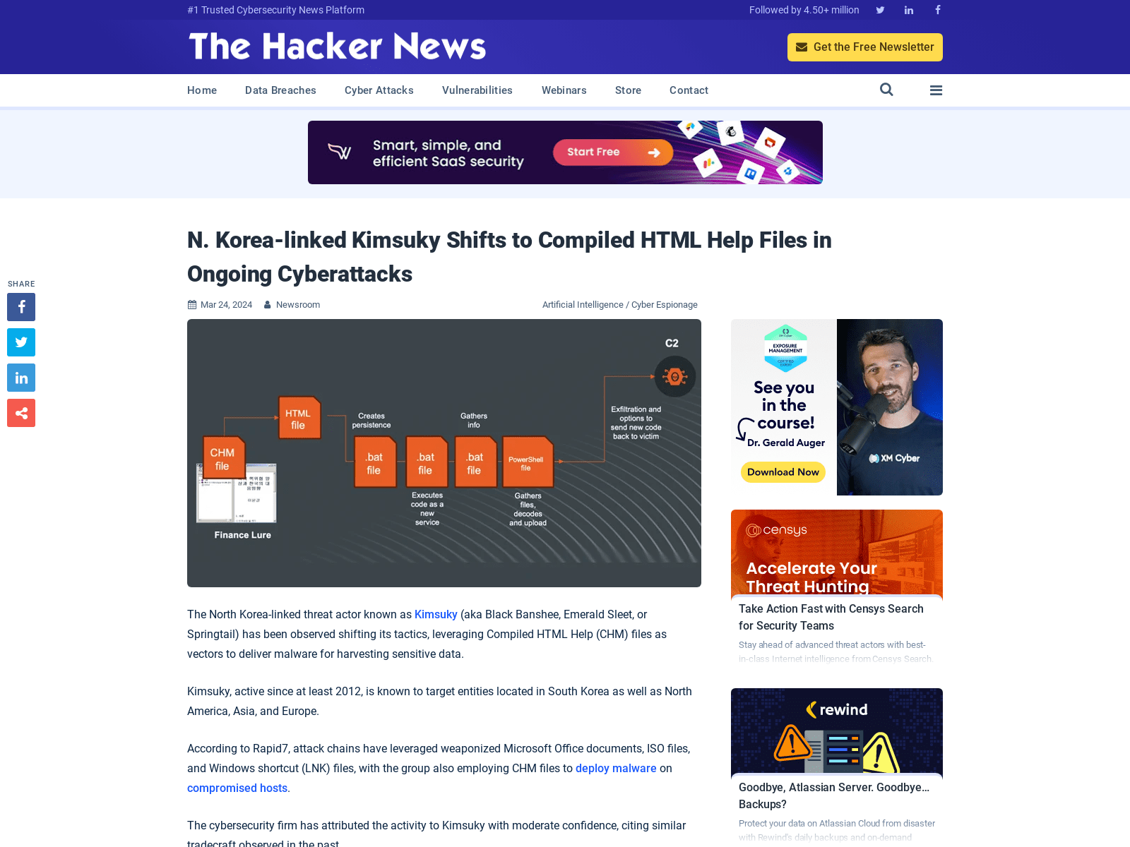 N. Korea-linked Kimsuky Shifts to Compiled HTML Help Files in Ongoing Cyberattacks