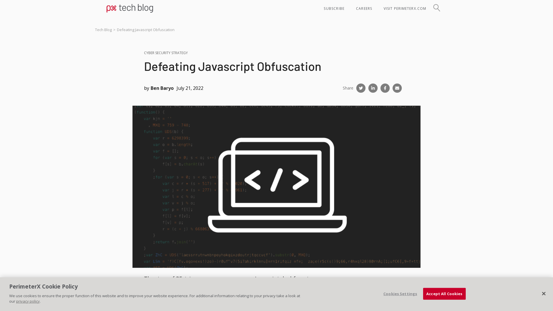 Defeating Javascript Obfuscation | PerimeterX