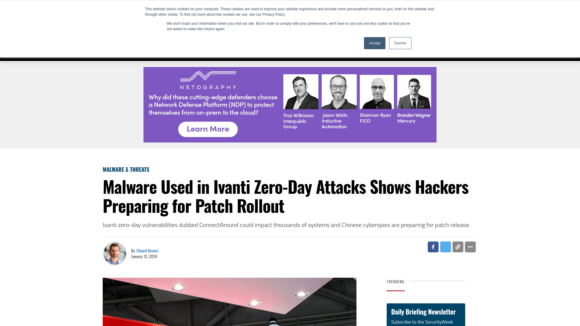 Malware Used in Ivanti Zero-Day Attacks Shows Hackers Preparing for Patch Rollout - SecurityWeek