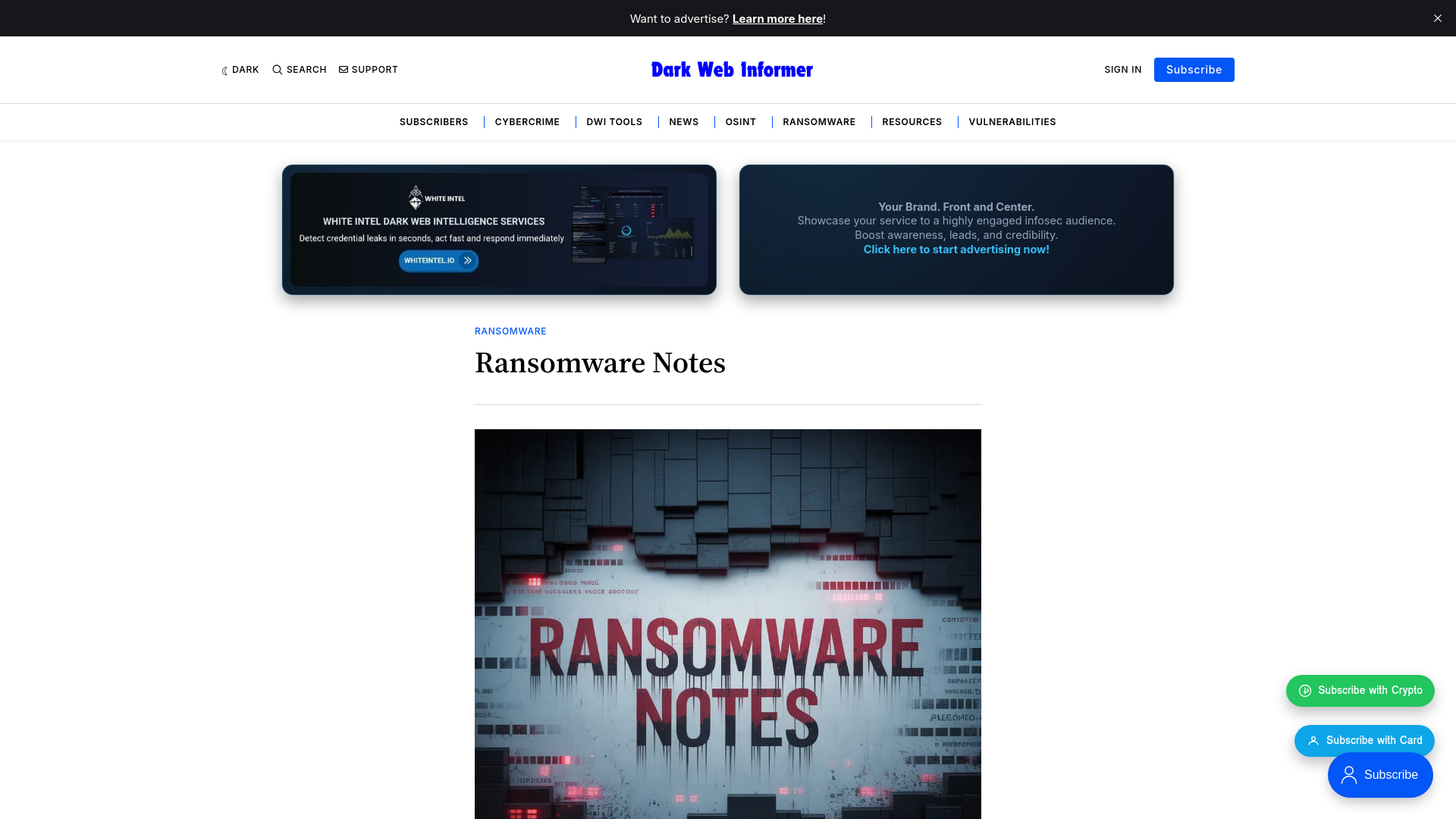 Ransomware Notes – View Real Ransomware Extortion Notes
