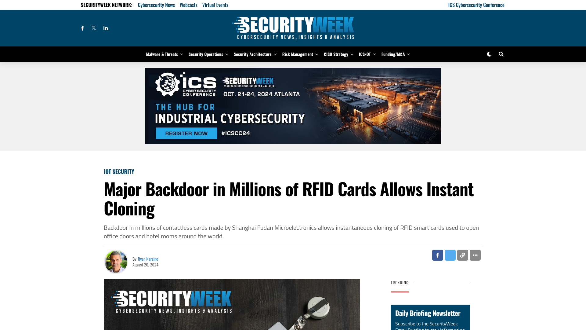 Major Backdoor in Millions of RFID Cards Allows Instant Cloning - SecurityWeek