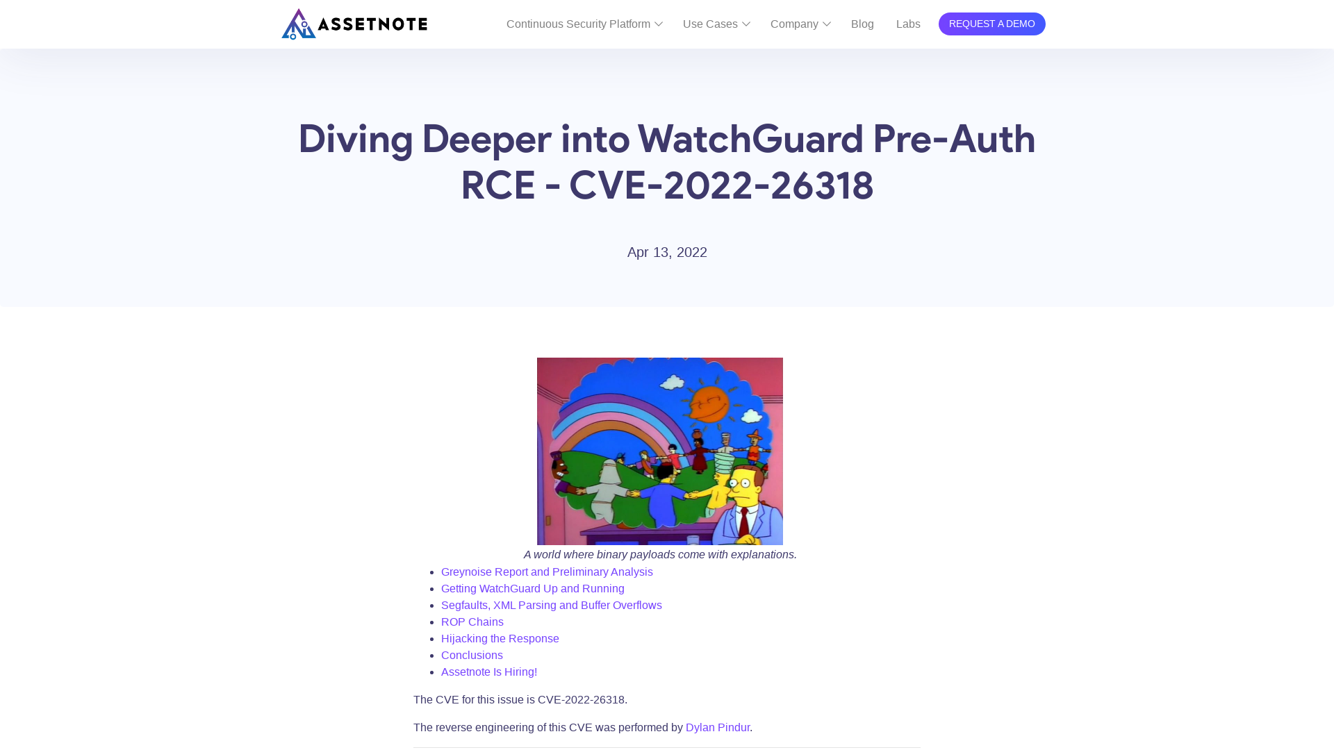 Diving Deeper into WatchGuard Pre-Auth RCE - CVE-2022-26318 – Assetnote