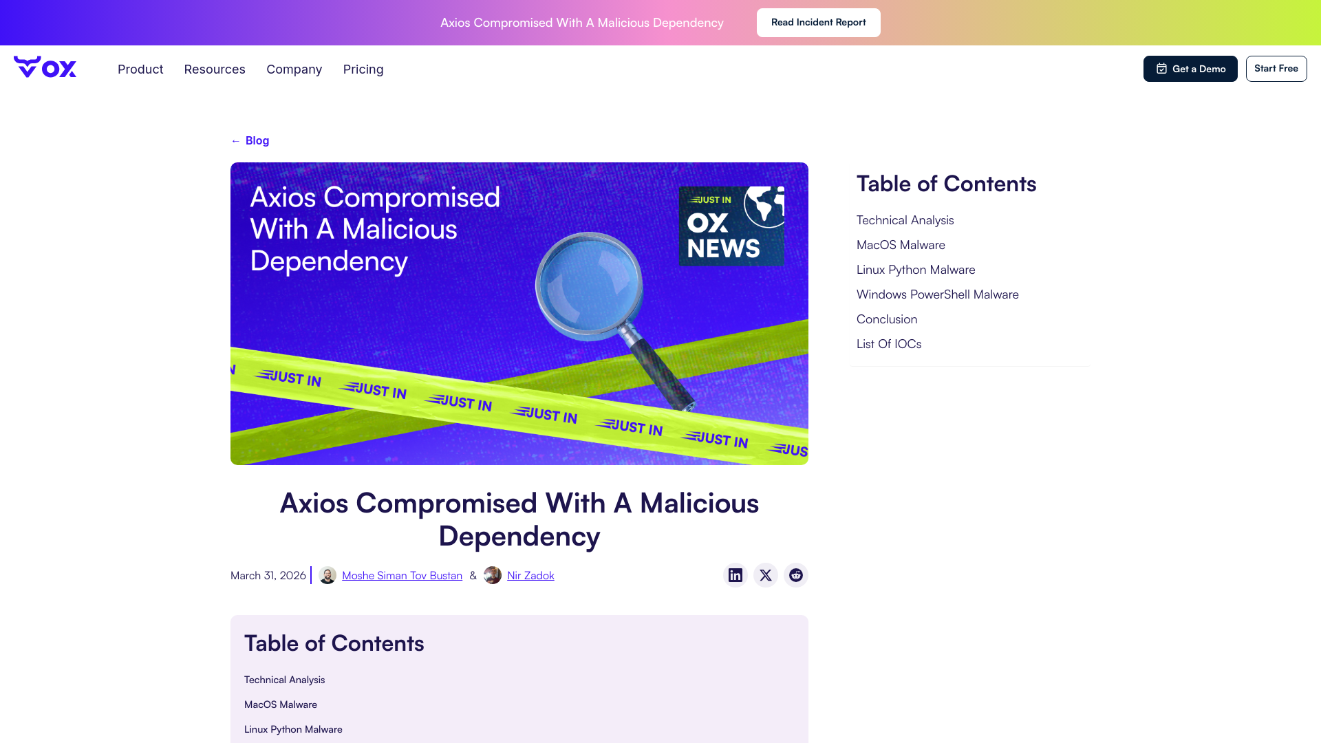 Axios Compromised by Malicious NPM Dependency