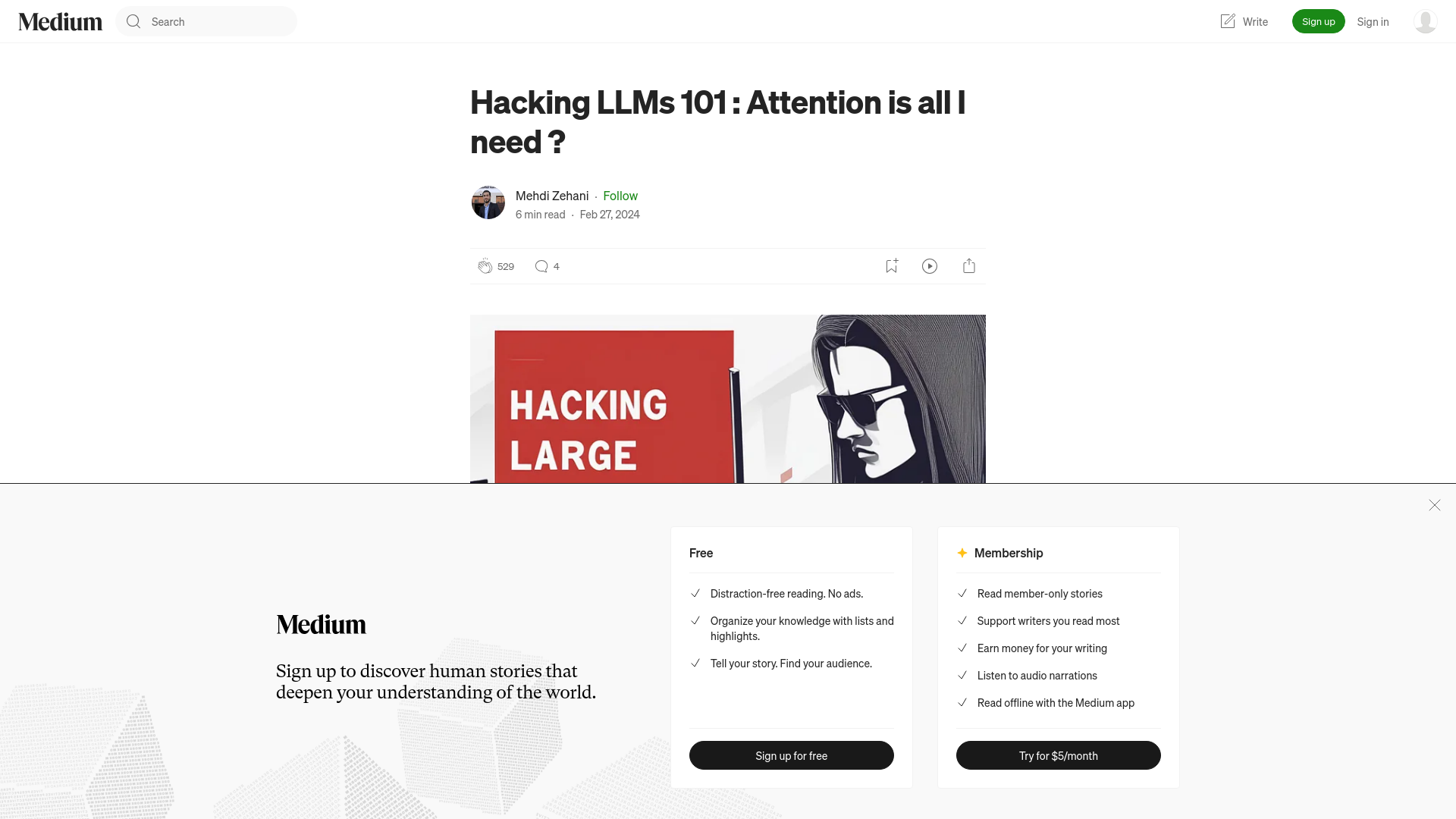 Hacking LLMs 101 : Attention is all I need ? | by Mehdi Zehani | Medium