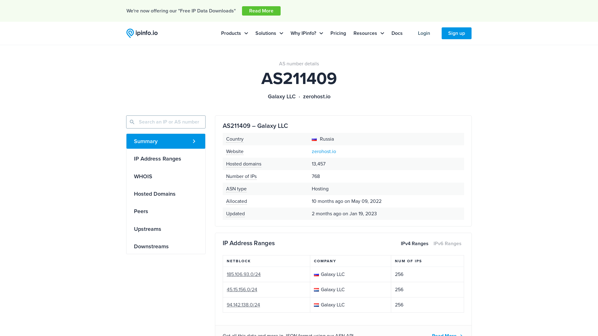 AS211409 Galaxy LLC details - IPinfo.io