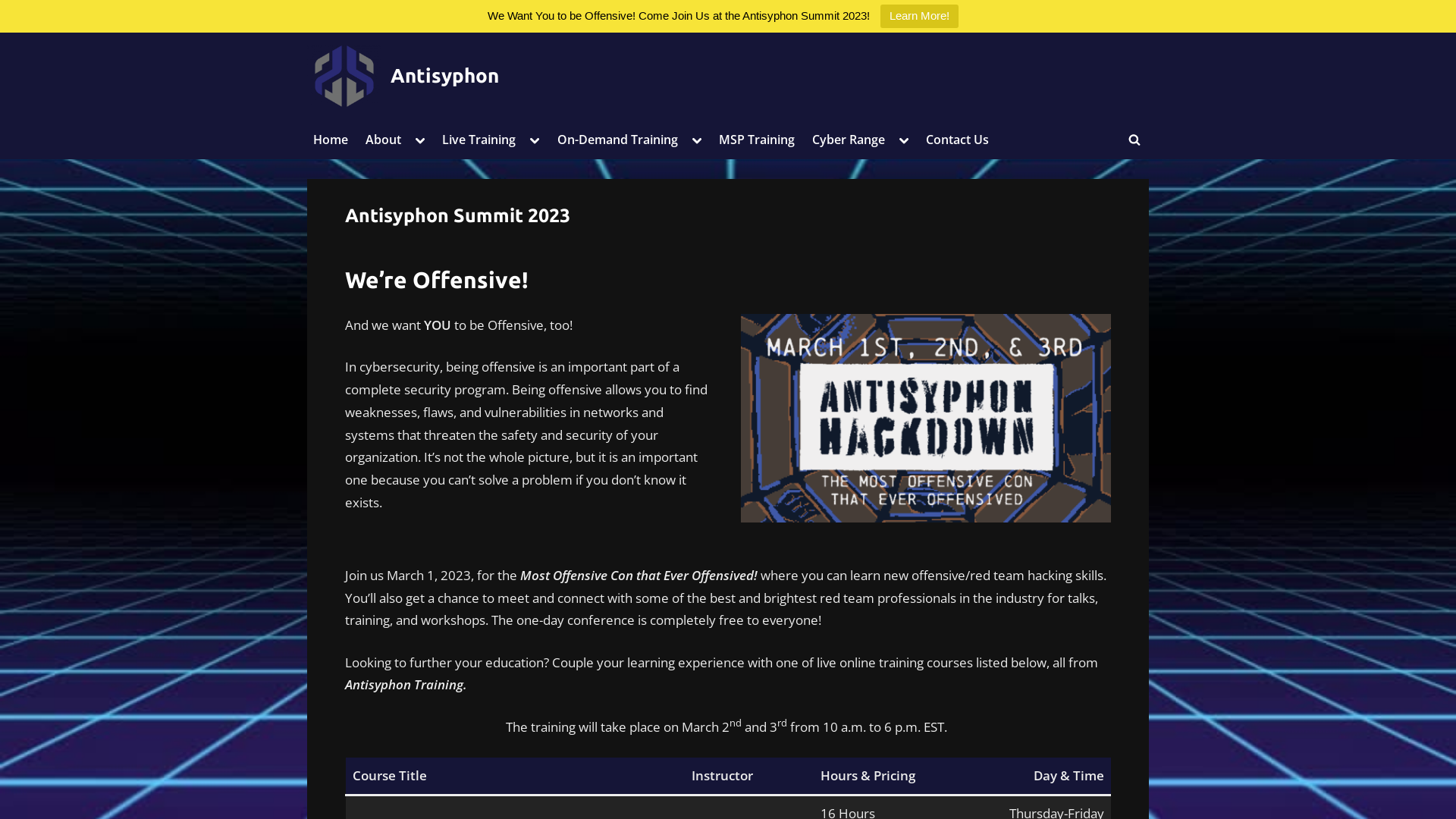 Antisyphon Summit 2023 - Antisyphon