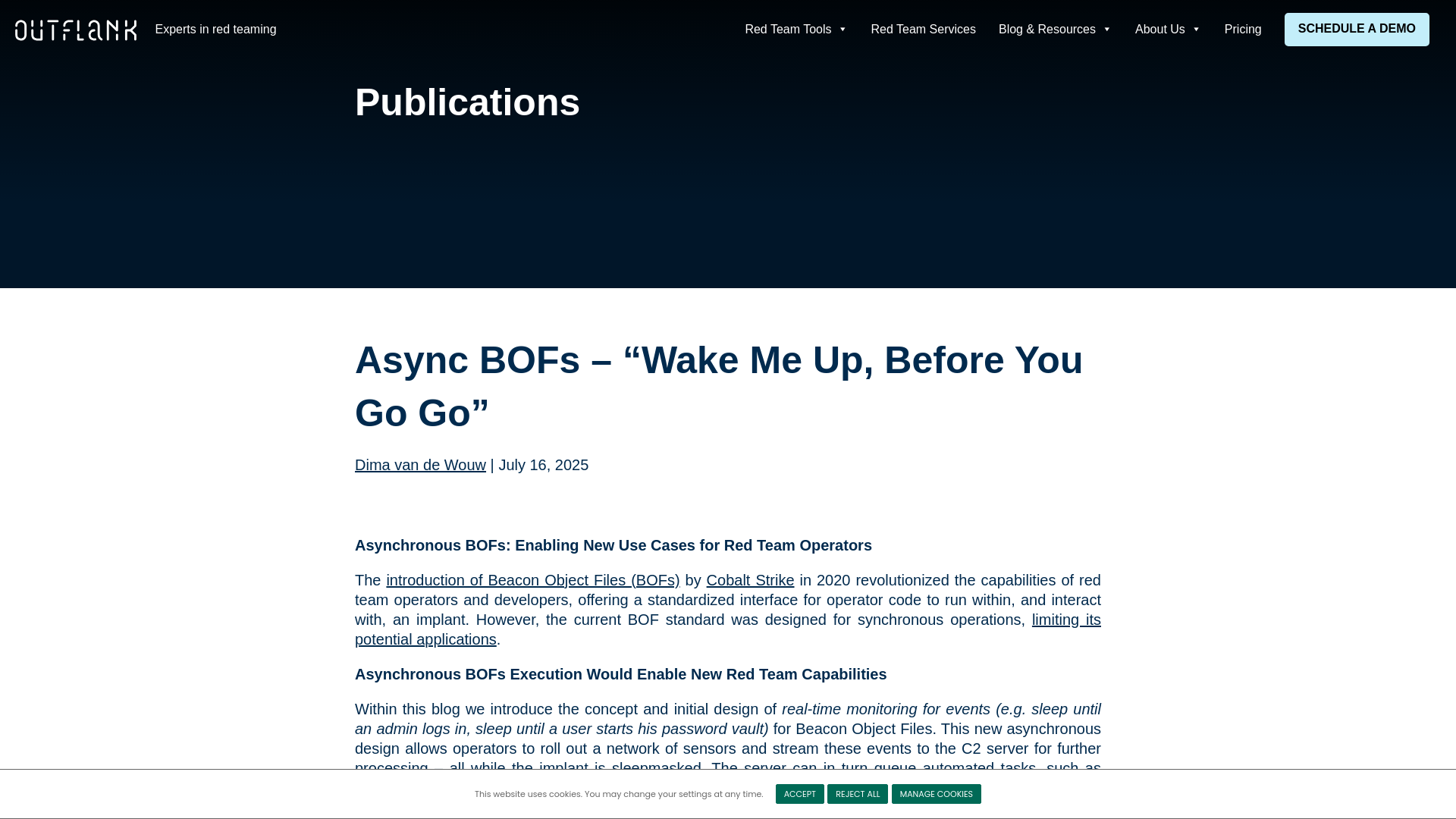 Async BOFs - "Wake Me Up, Before You Go Go" | Outflank