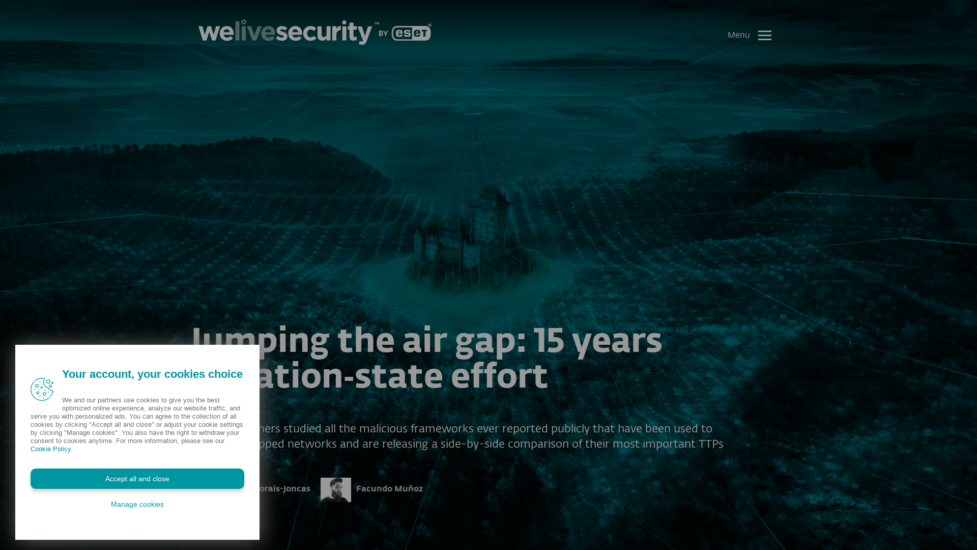 Jumping the air gap: 15 years of nation‑state effort | WeLiveSecurity