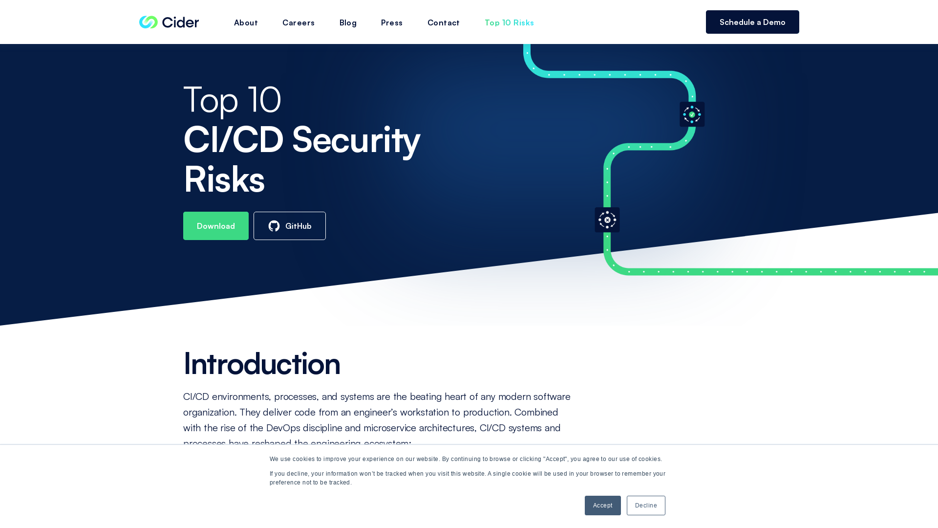 Top 10 CICD Security Risks - Cider Security Site