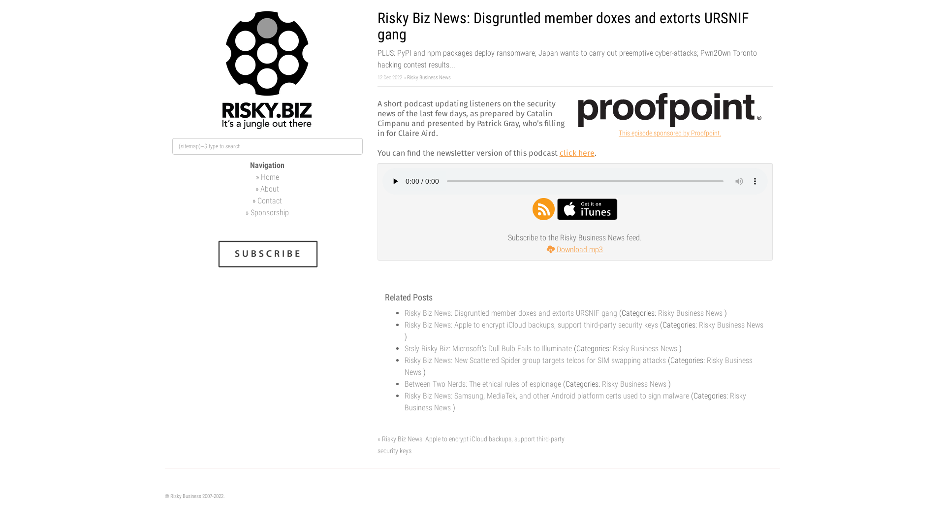 Risky Biz News: Disgruntled member doxes and extorts URSNIF gang - Risky Business