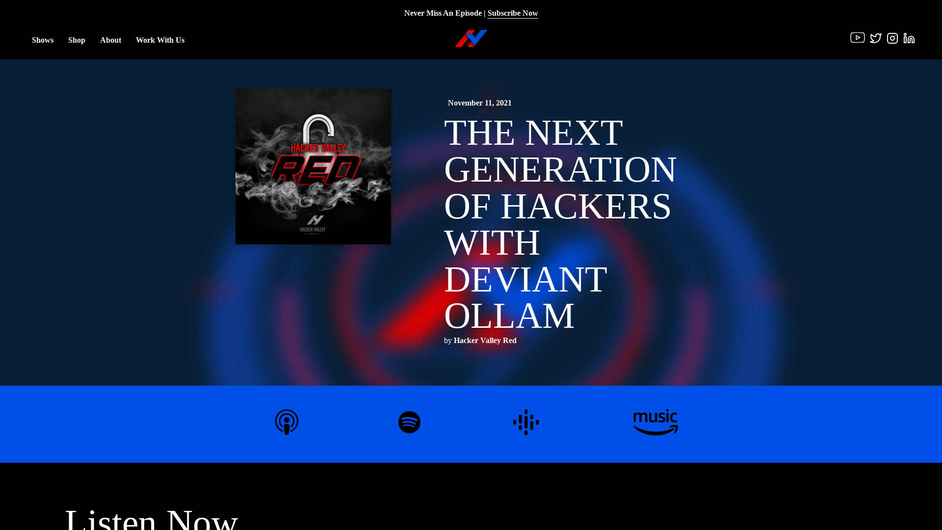 Hacker Valley Red - The Next Generation of Hackers with Deviant Ollam