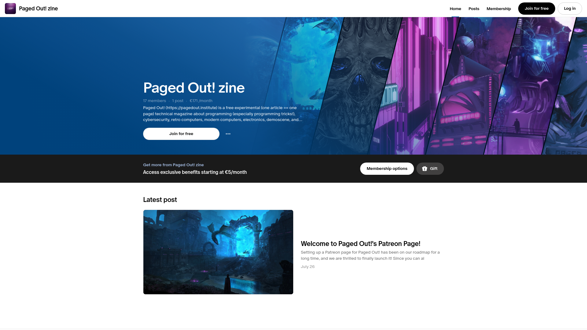 Paged Out! zine — A free deeply technical computer magazine | Patreon