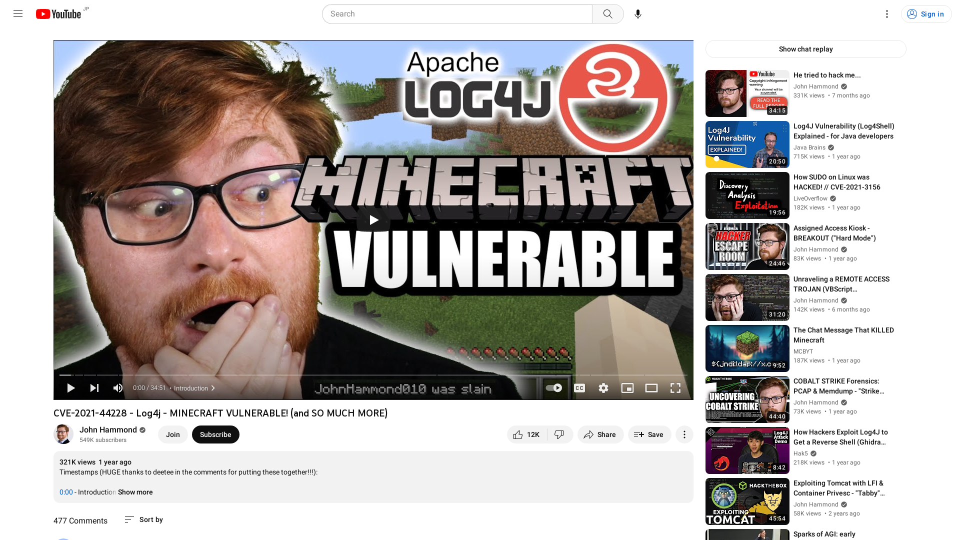 CVE-2021-44228 - Log4j - MINECRAFT VULNERABLE! (and SO MUCH MORE) - YouTube