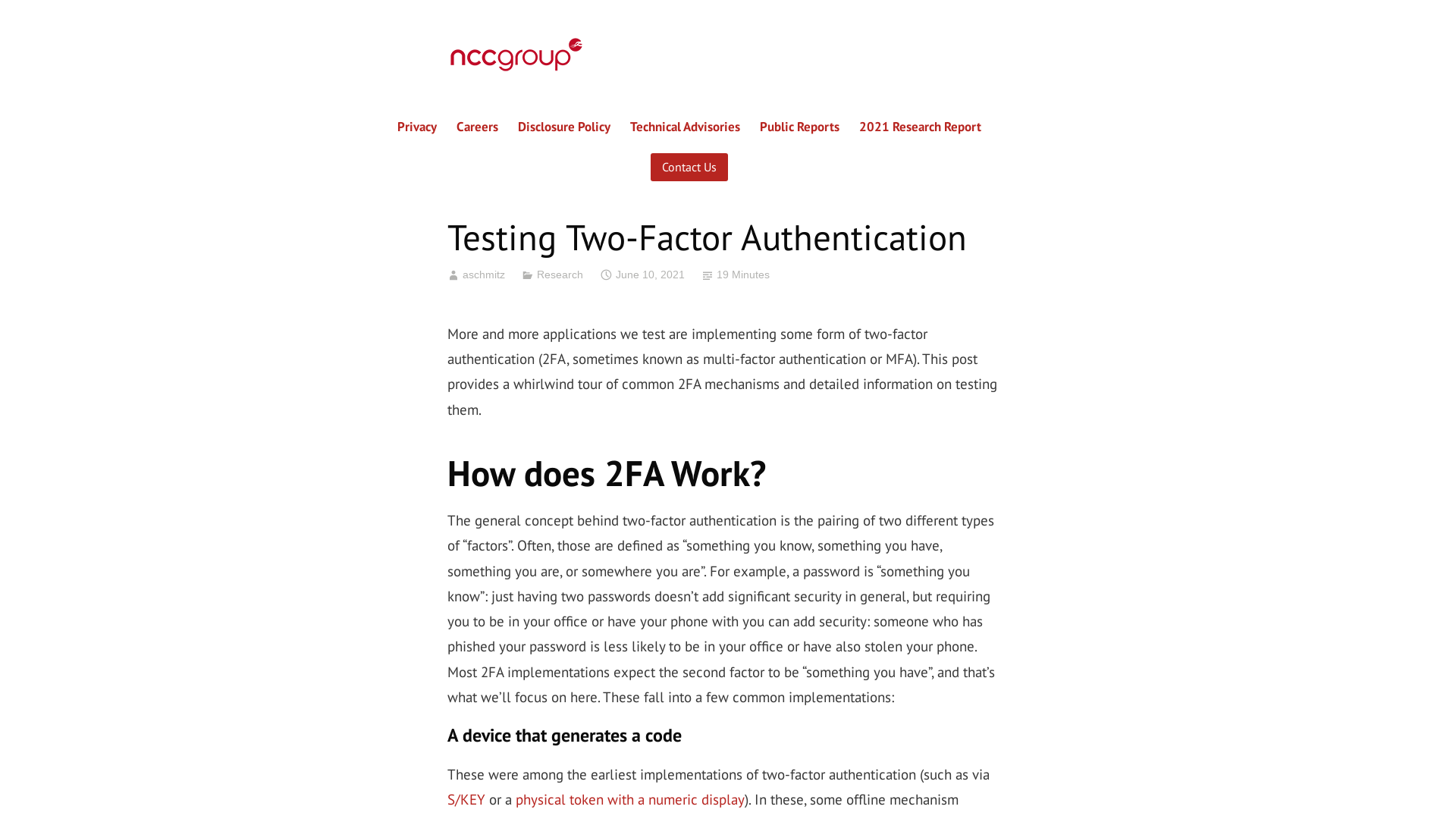 Testing Two-Factor Authentication – NCC Group Research