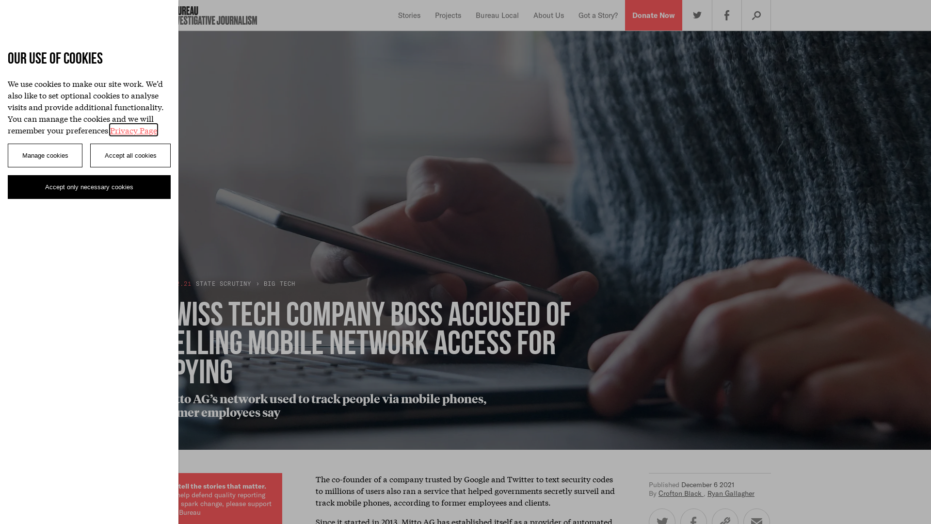 Swiss tech company boss accused of selling mobile network access for spying — The Bureau of Investigative Journalism (en-GB)