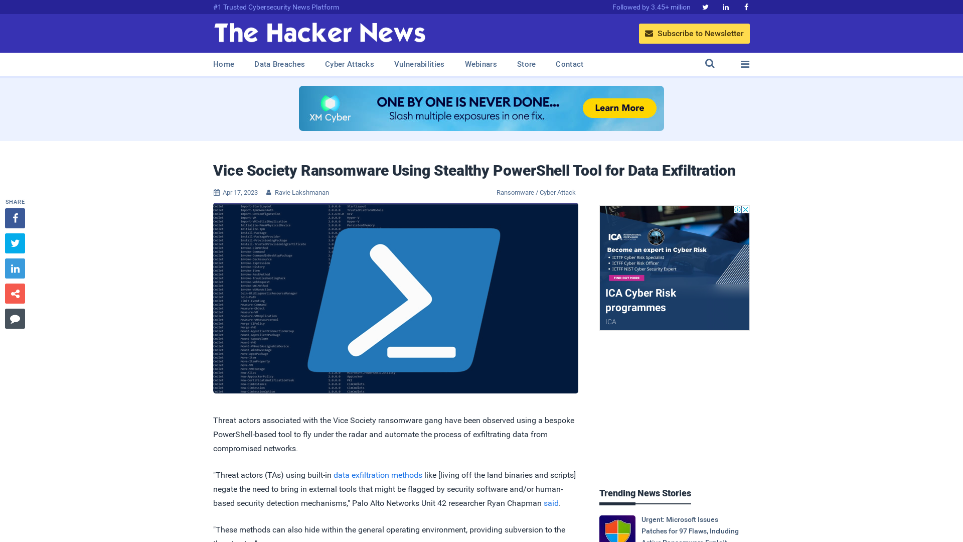 Vice Society Ransomware Using Stealthy PowerShell Tool for Data Exfiltration