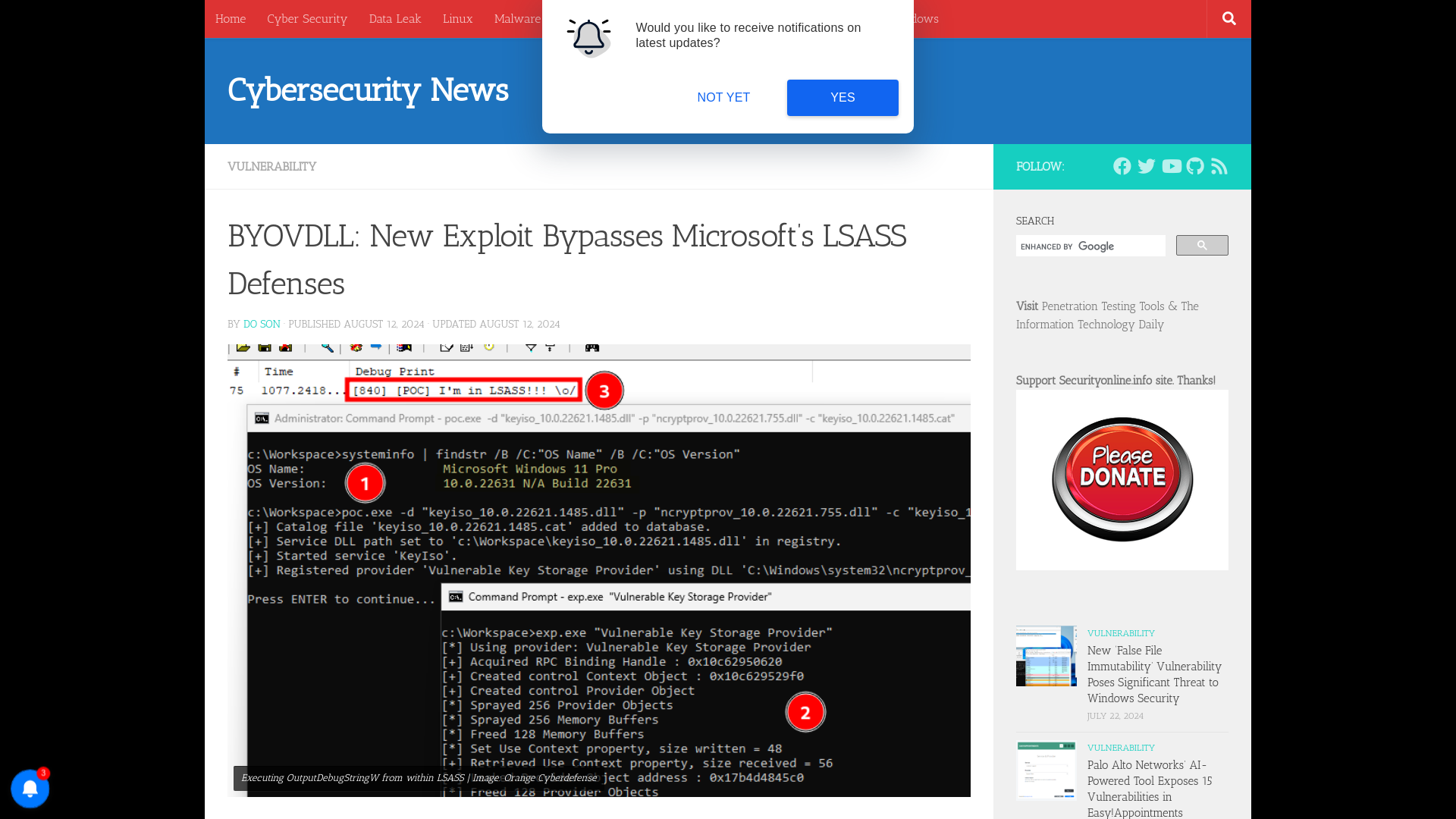 BYOVDLL: New Exploit Bypasses Microsoft's LSASS Defenses