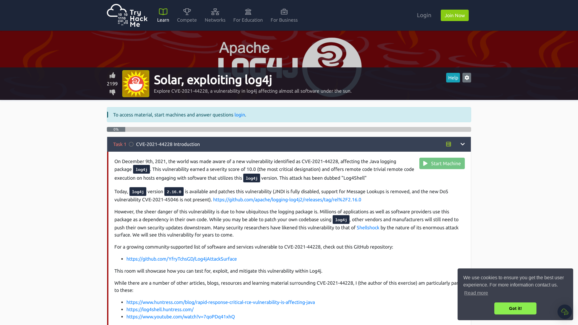 TryHackMe | Solar, exploiting log4j