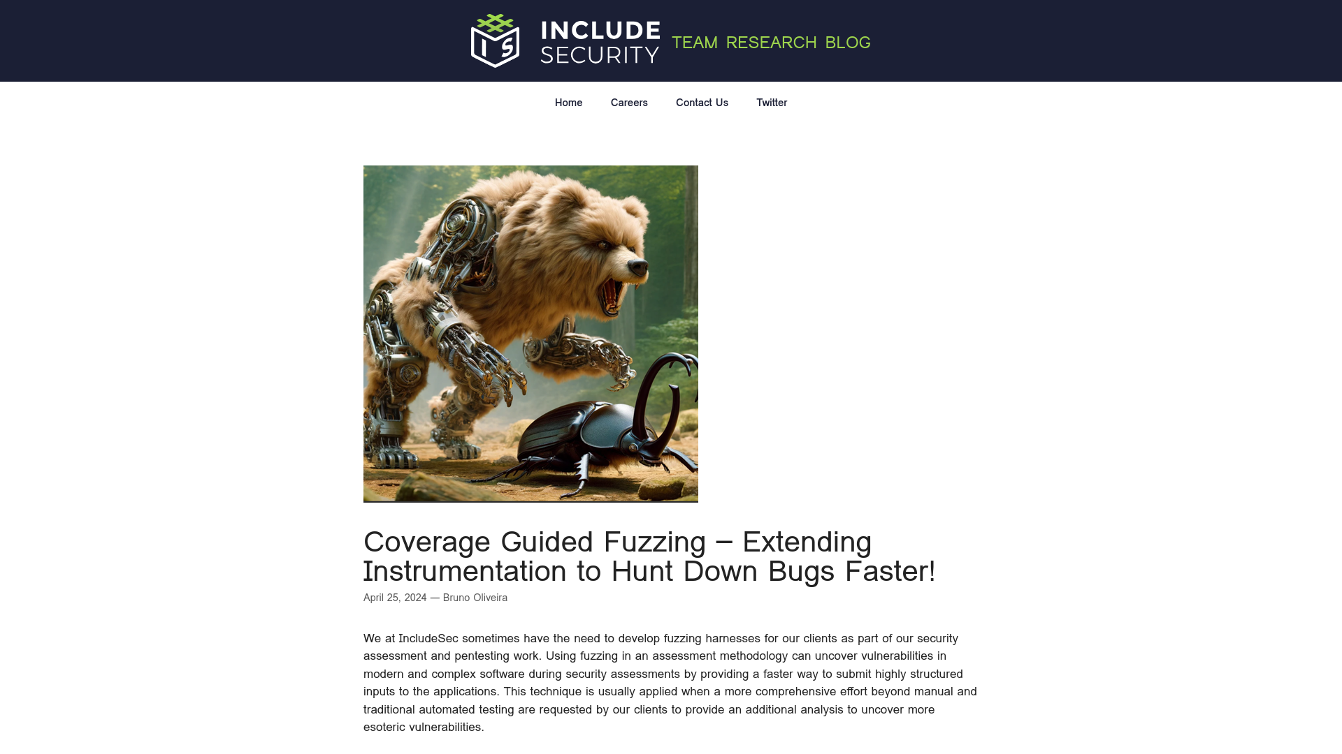 Coverage Guided Fuzzing - Extending Instrumentation to Hunt Down Bugs Faster! - Include Security Research Blog
