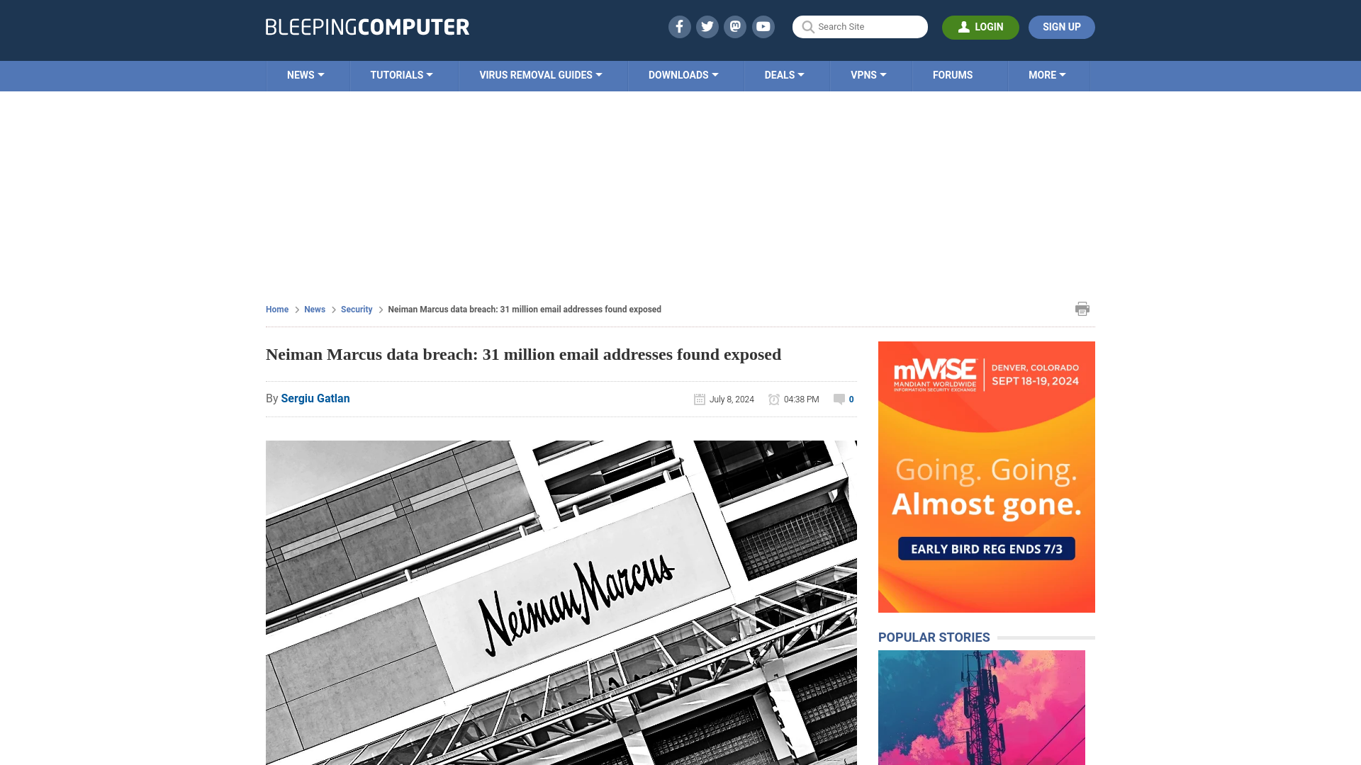 Neiman Marcus data breach: 31 million email addresses found exposed